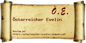 Österreicher Evelin névjegykártya