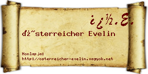 Österreicher Evelin névjegykártya