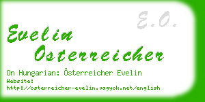 evelin osterreicher business card