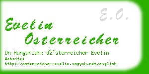 evelin osterreicher business card